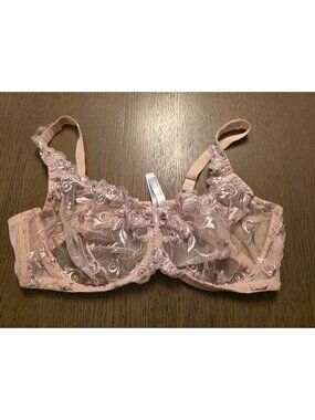 Soma Sensuous Lace Unlined Champagne Bra size 42C - EUC